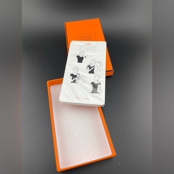 Authentic Hermes Silk Scarf Knotting Cards Cartes A Nouer 22 Cards in Box‍‍‍‍‍‍ - Picture 2 of 5